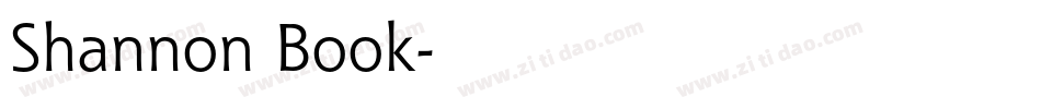 Shannon Book字体转换